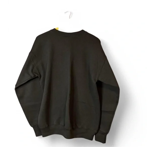 VTG USA Olympics Crewneck Sweatshirt Men's Large Black w Black Embroidered Logo - Picture 2 of 5